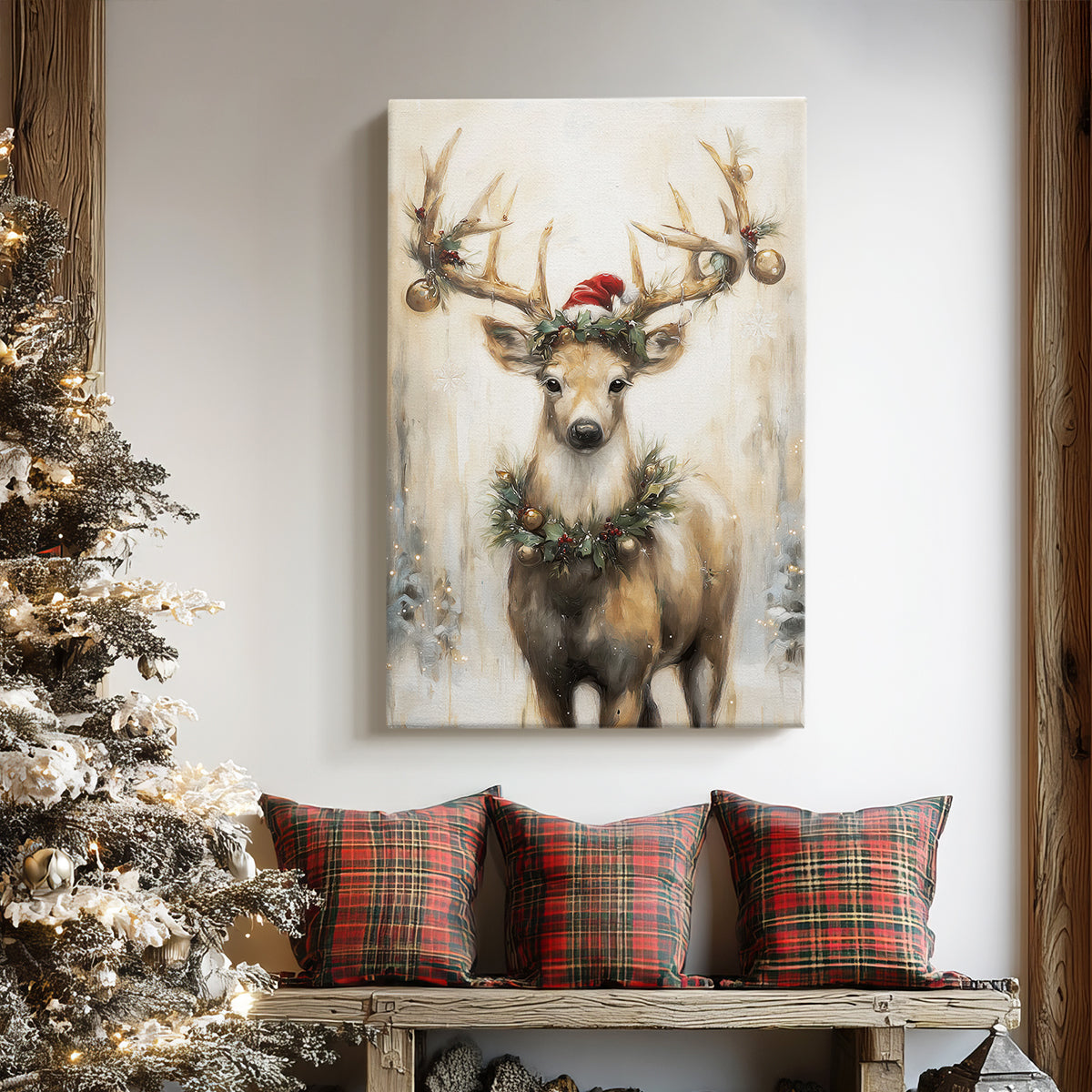 Tinsel-Gold Bells Parish - Canvas Art Print