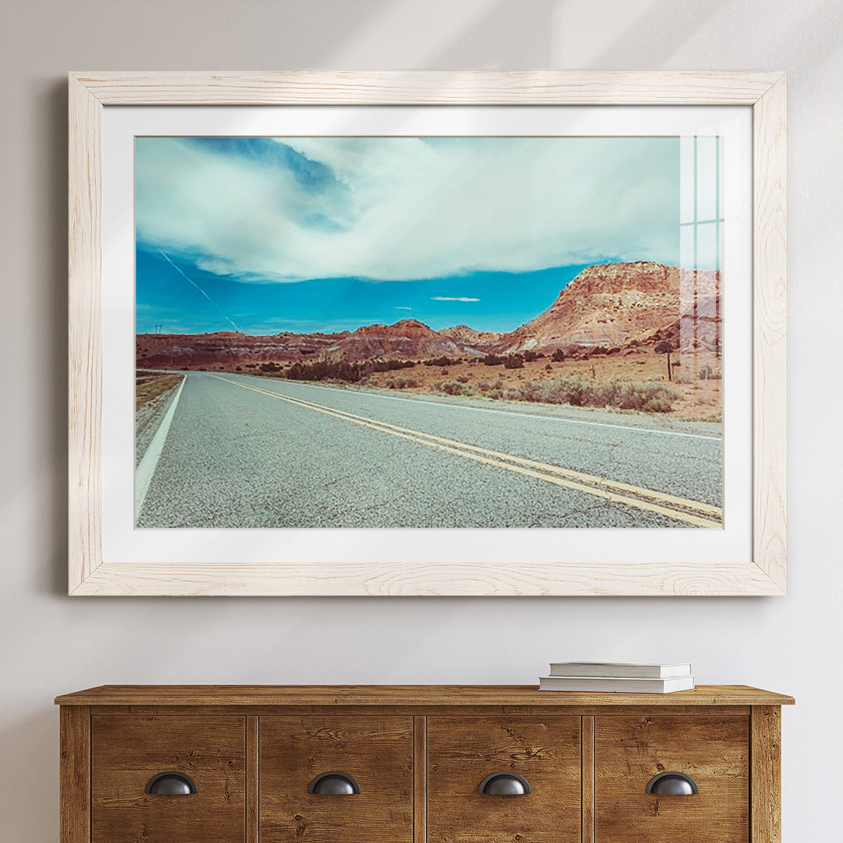 New Mexico Drive I - Barnwood Framed Art Print