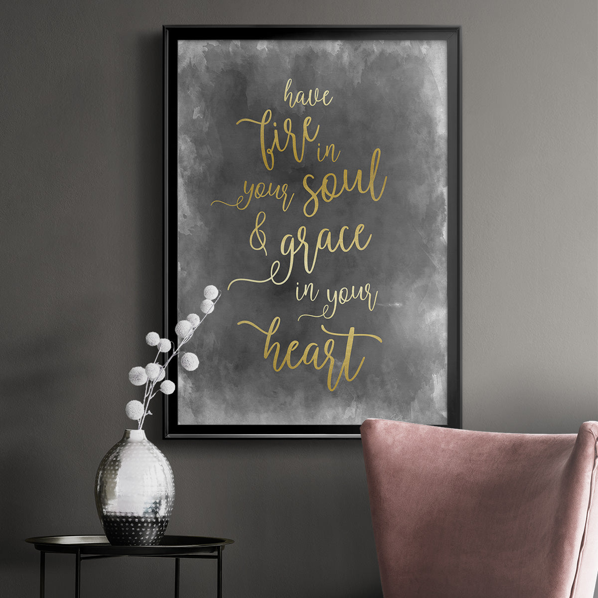 Fire in Your Soul - Modern Framed Canvas Print