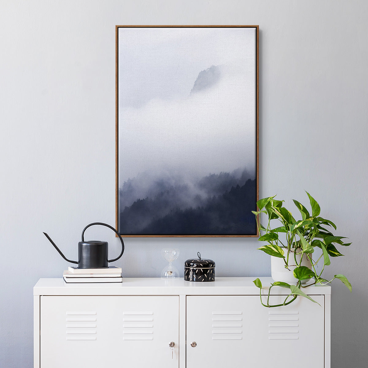 Above the Clouds - Floater Framed Canvas Print
