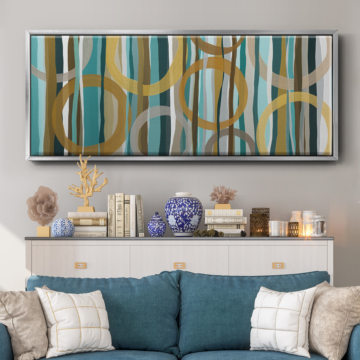 Autumn Trees I - Floater Framed Canvas Print