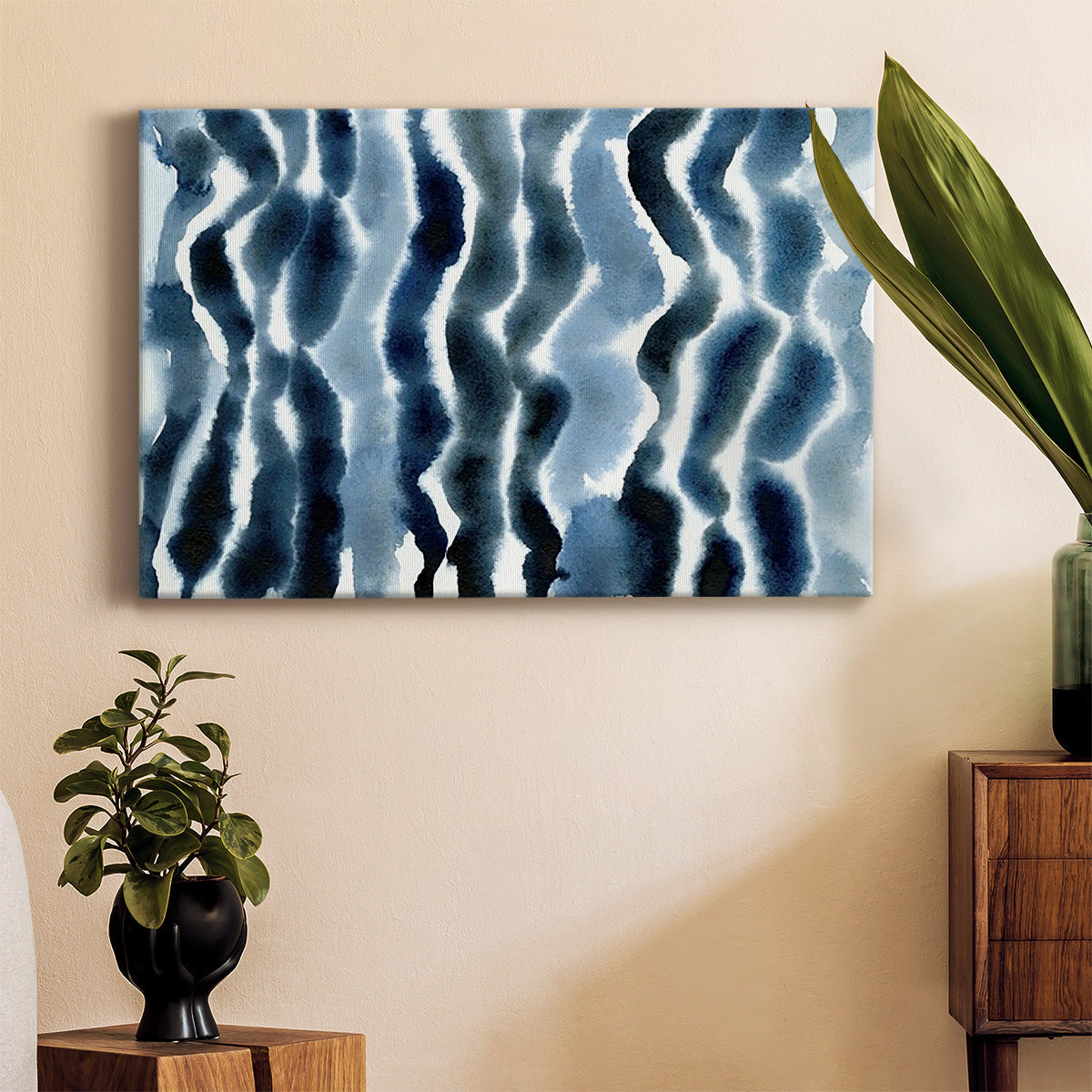 True Blue Wave I Premium Gallery Wrapped Canvas - Ready to Hang