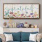 Grateful Sentiment Spring Wildflower Garden - Floater Framed Canvas Print