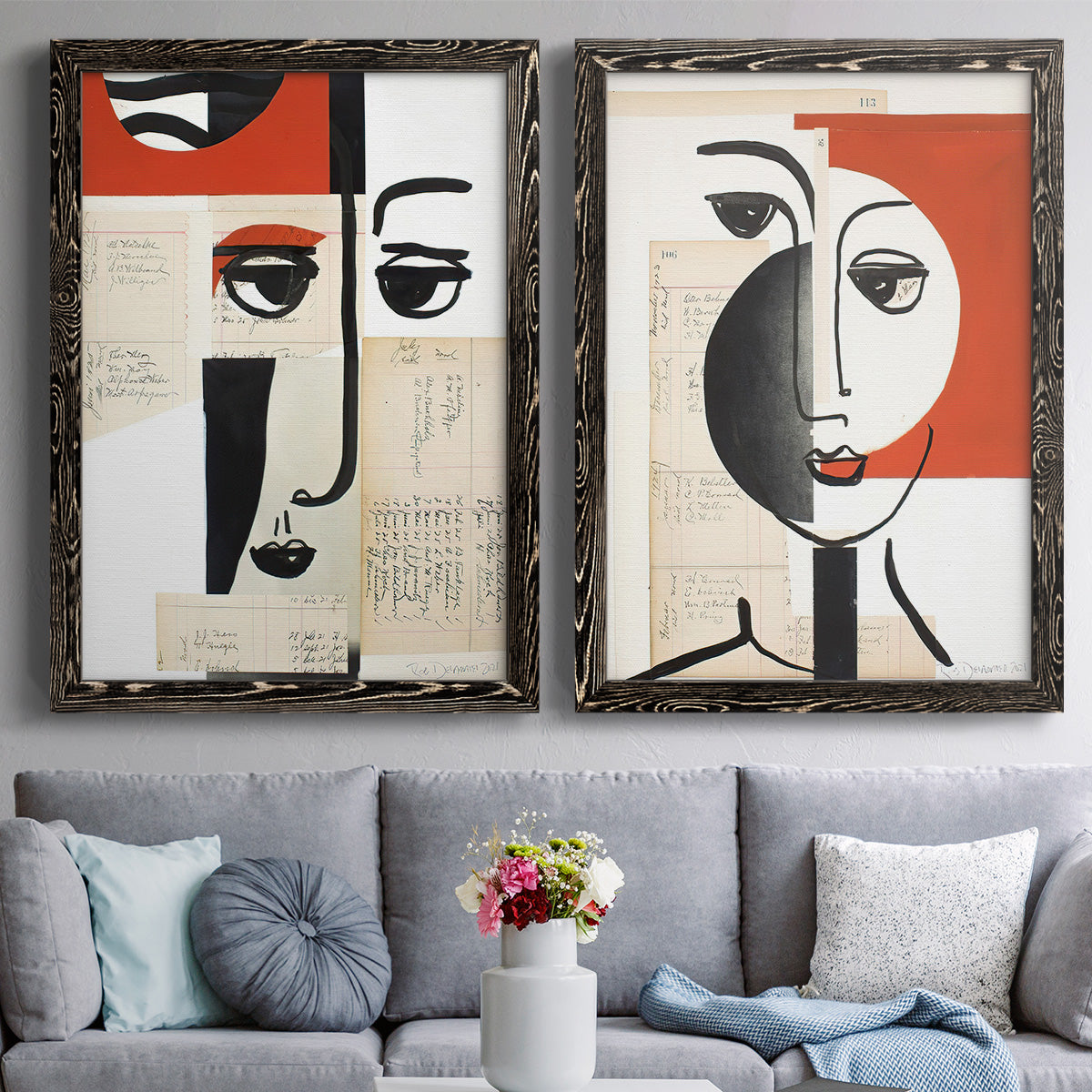 Faces of A Century III - Premium Framed Canvas 2 Piece Set - Ready to Hang