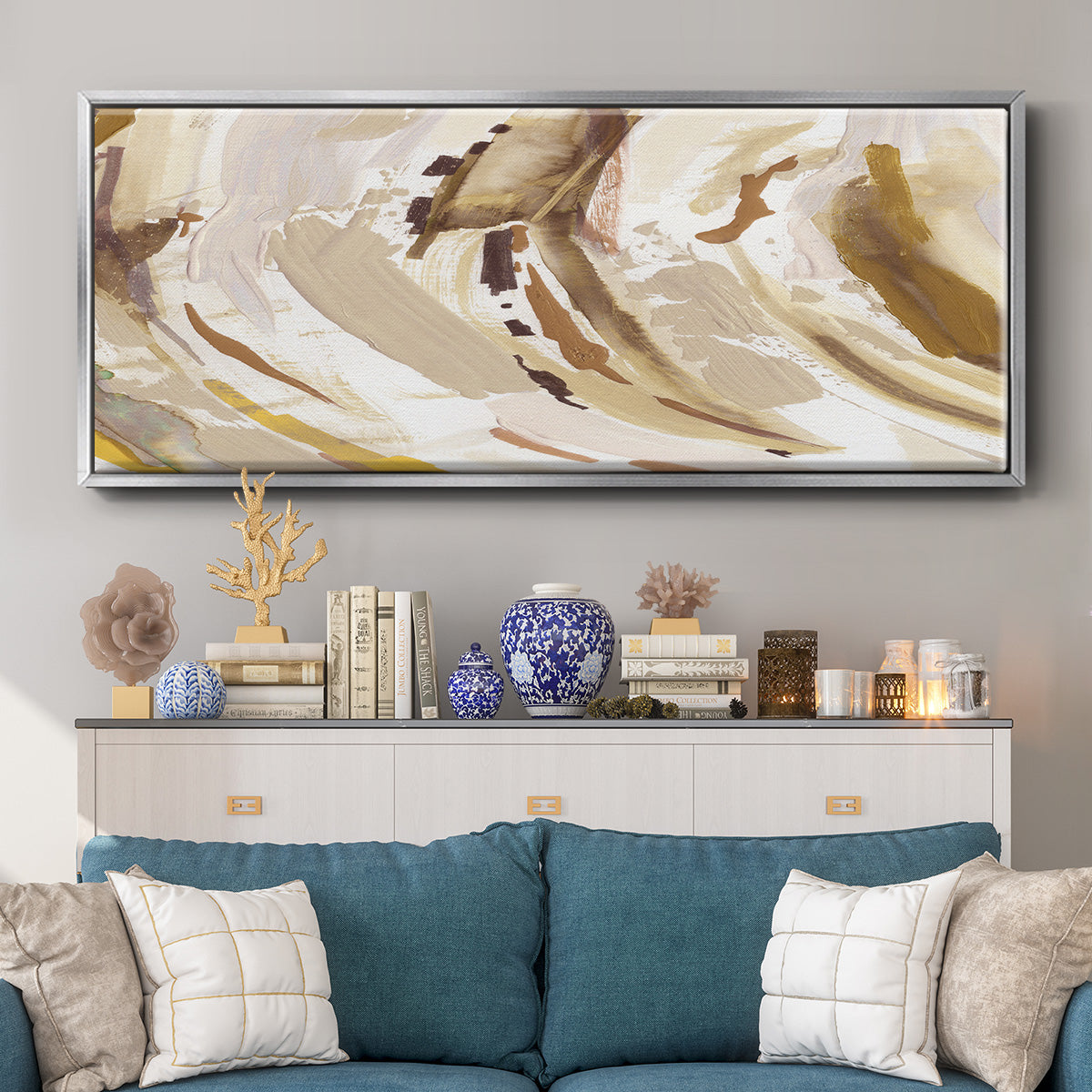 Desert Path - Floater Framed Canvas Print