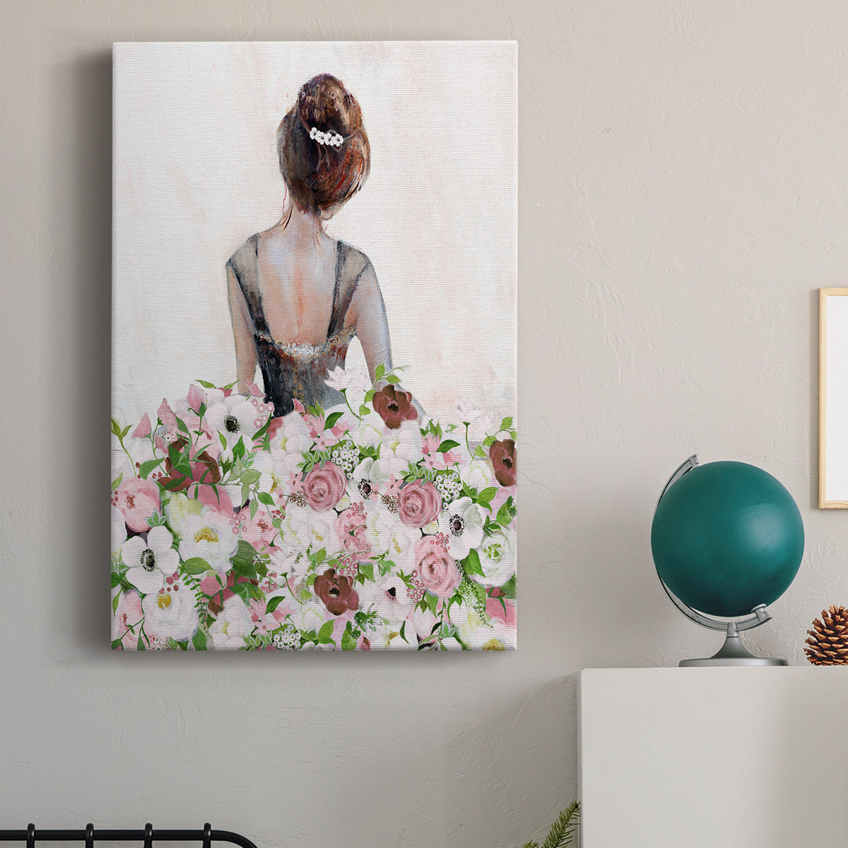 Beautiful Floral Contemplation I Premium Gallery Wrapped Canvas - Ready to Hang