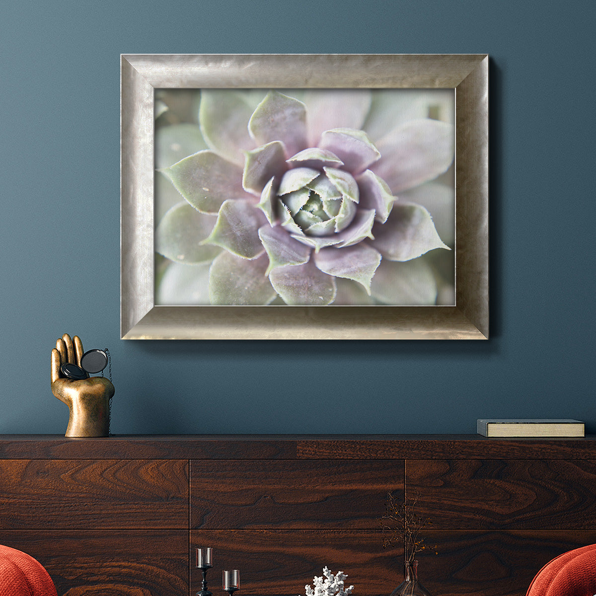 Succulent Glow II - Ornate Framed Canvas Print