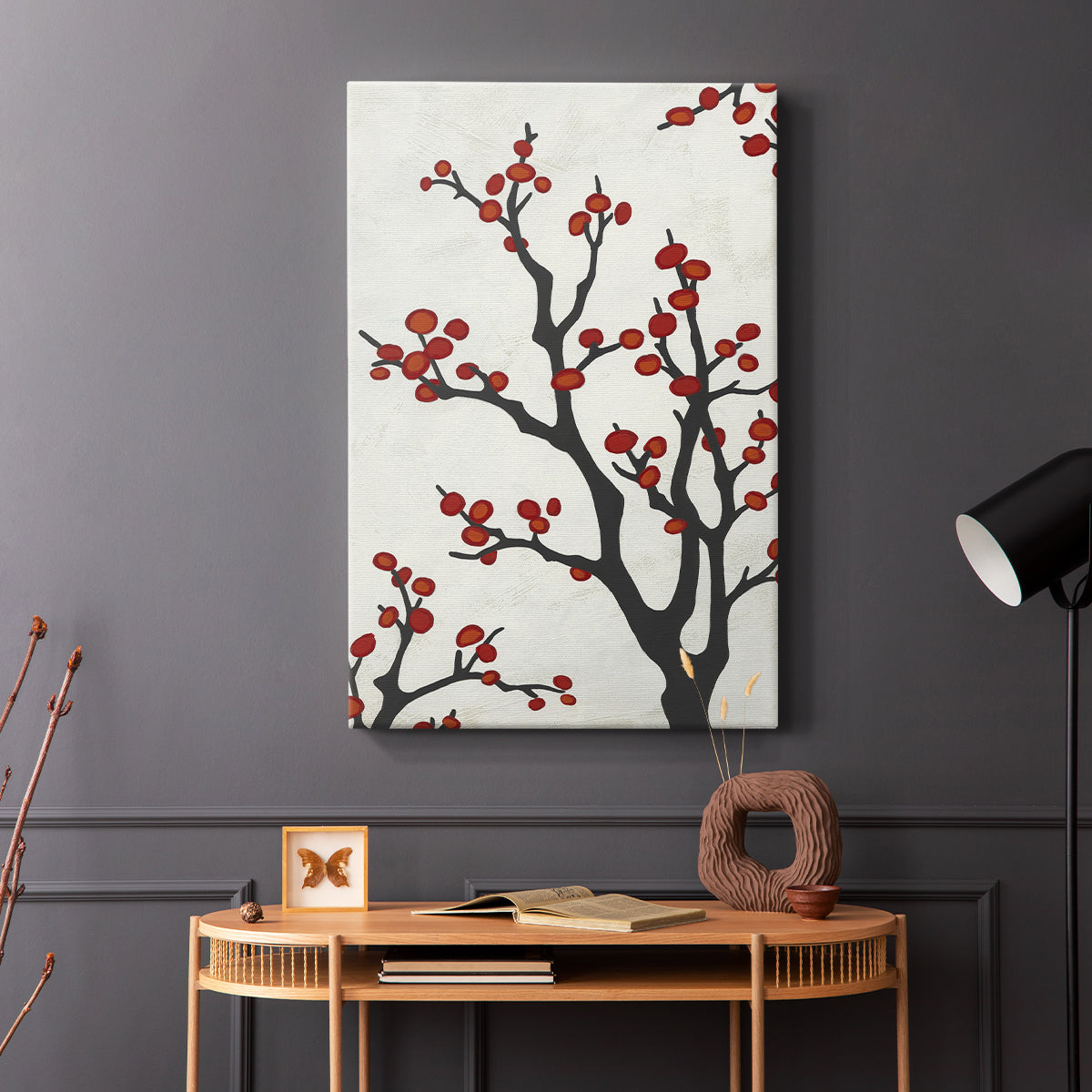 Red Berry Branch II - Canvas Art Print