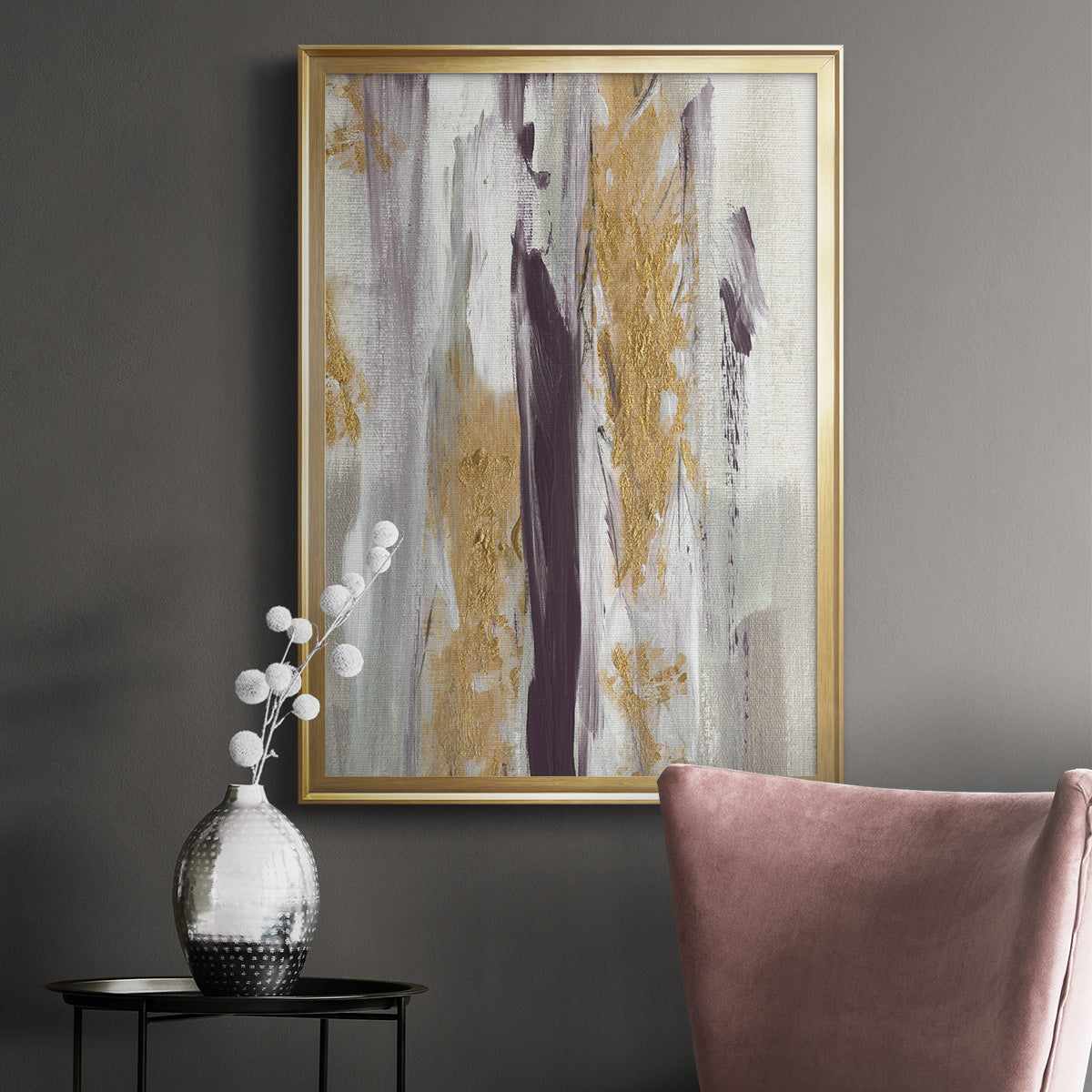 Tumultuous Amethyst II - Modern Framed Canvas Print