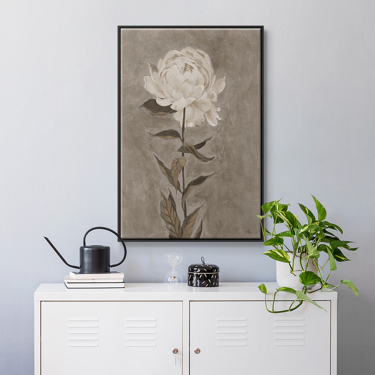 Pretty as a Peony I  -  Framed Canvas Print