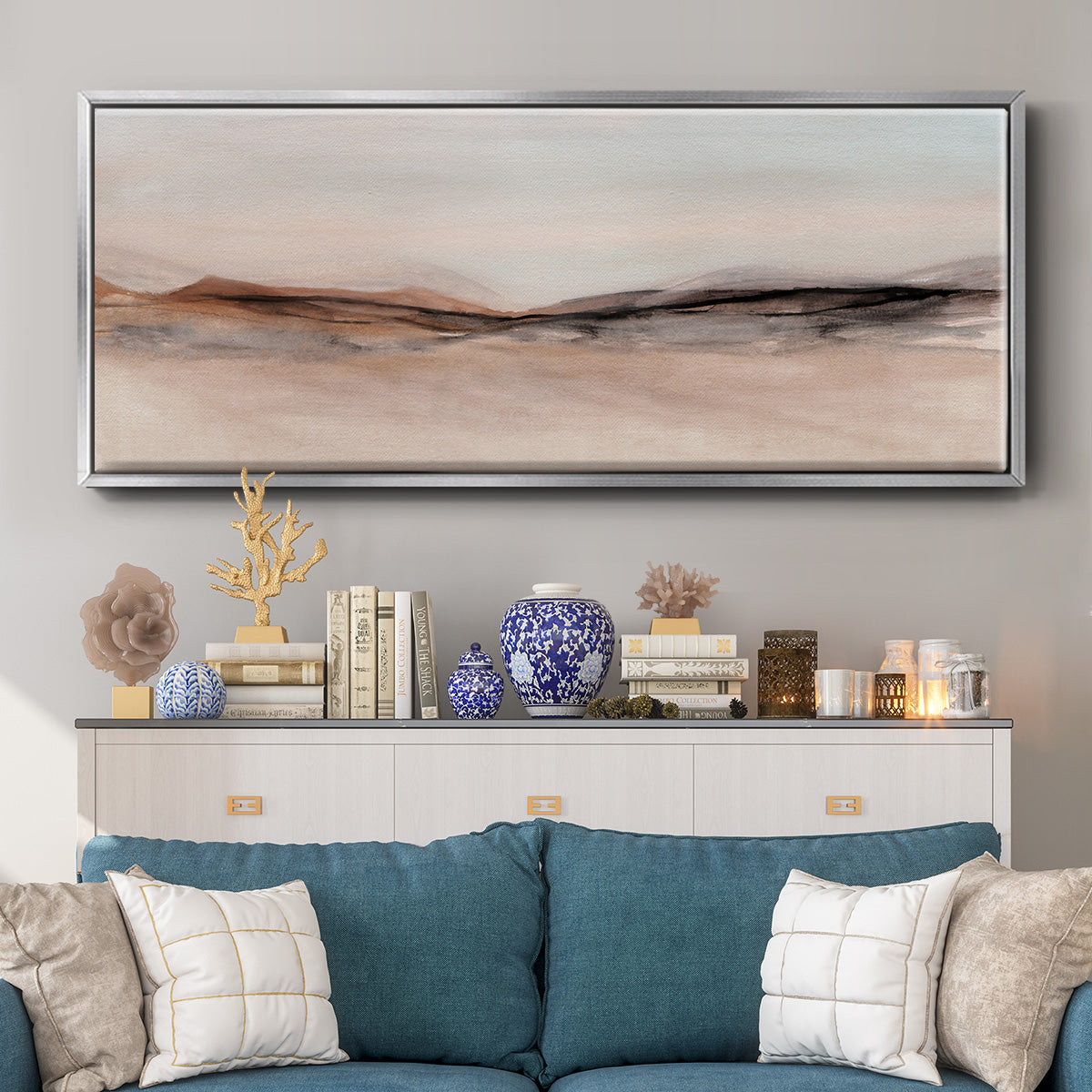 Near Frost Valley - Floater Framed Canvas Print