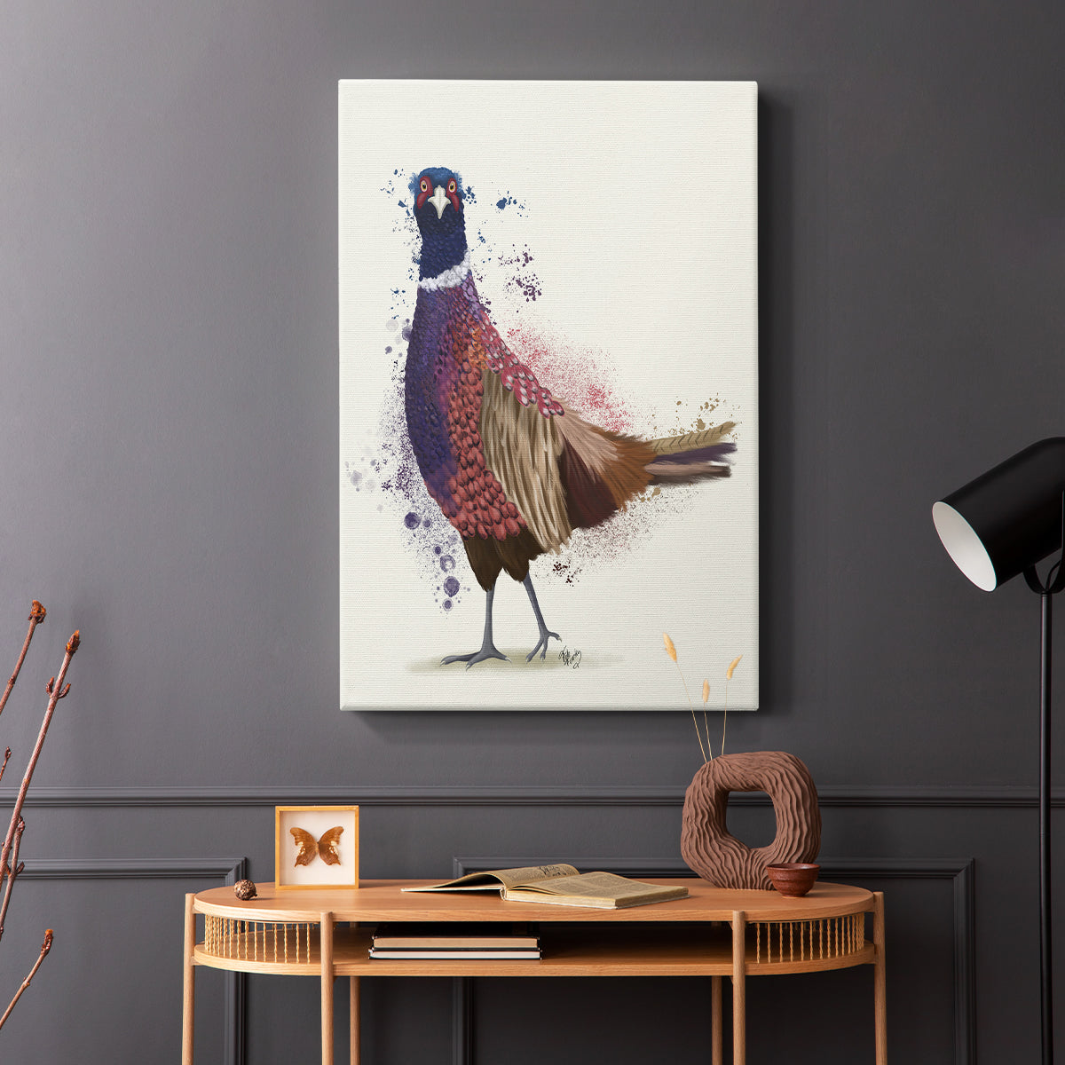 Pheasant Splash 6 - Canvas Art Print
