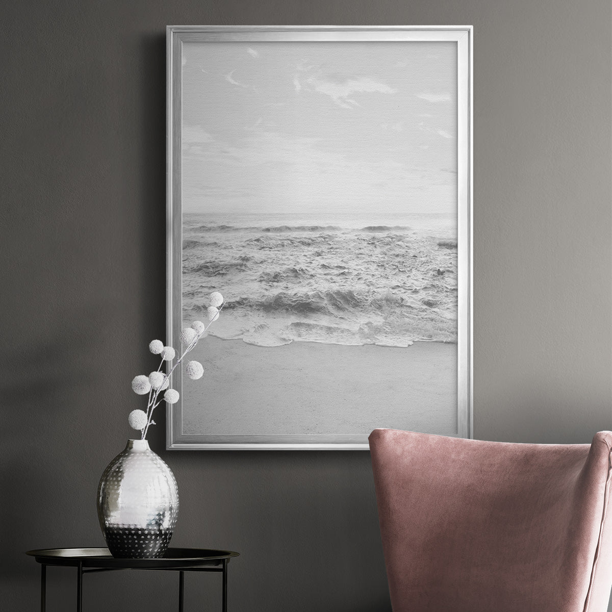 Gentle Tides I - Modern Framed Canvas Print