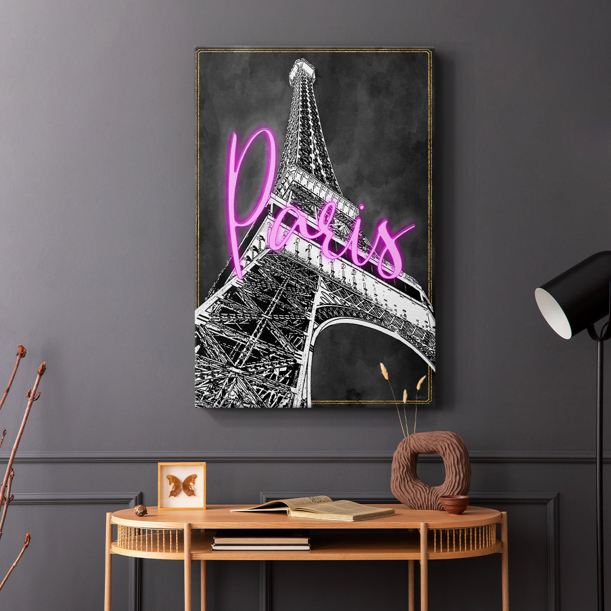 Neon Nights In Paris - Canvas Art Print