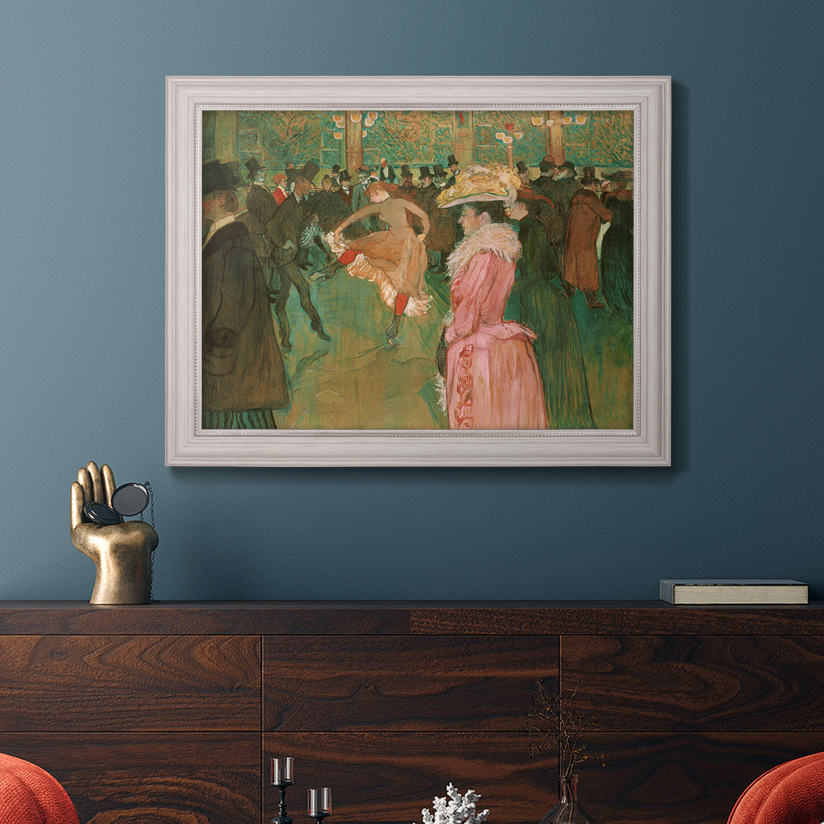 At the Moulin Rouge, The Dance - Ornate Framed Canvas Print