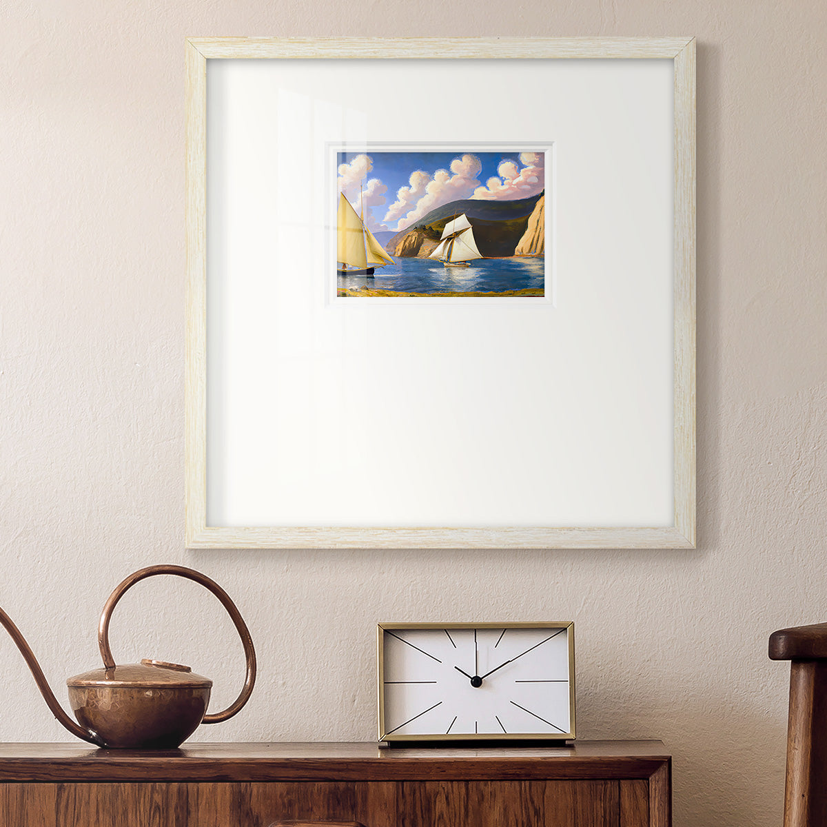 Golden Sail Valley Premium Framed Print Double Matboard