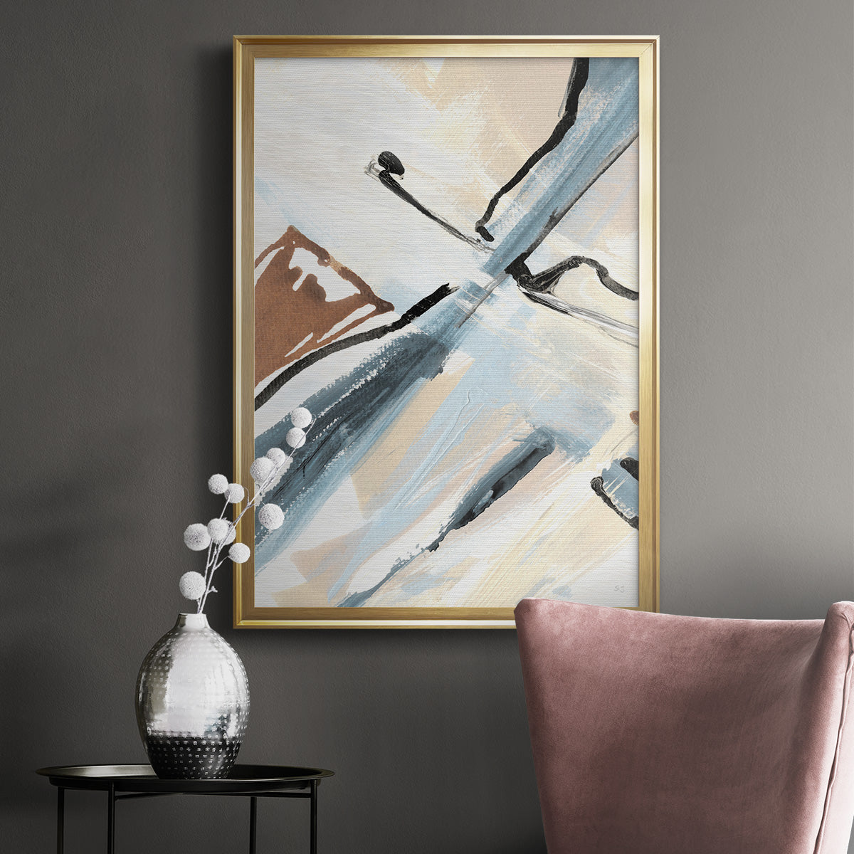 Dancing Wind Revisit I - Modern Framed Canvas Print