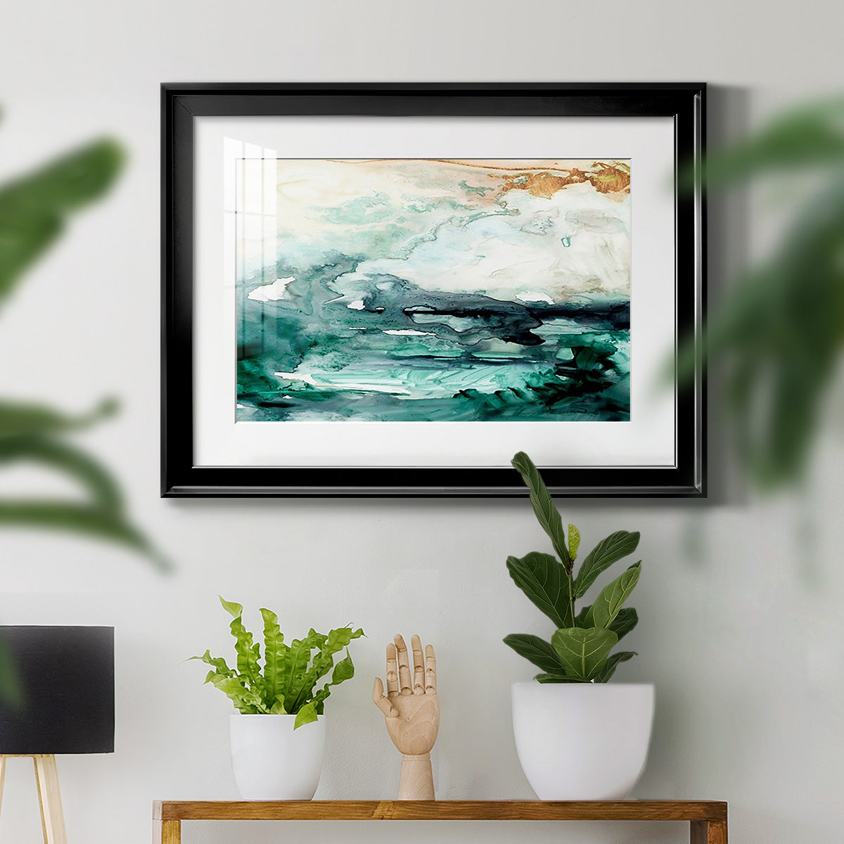 Sea Foam Flow I Premium Framed Print - Ready to Hang