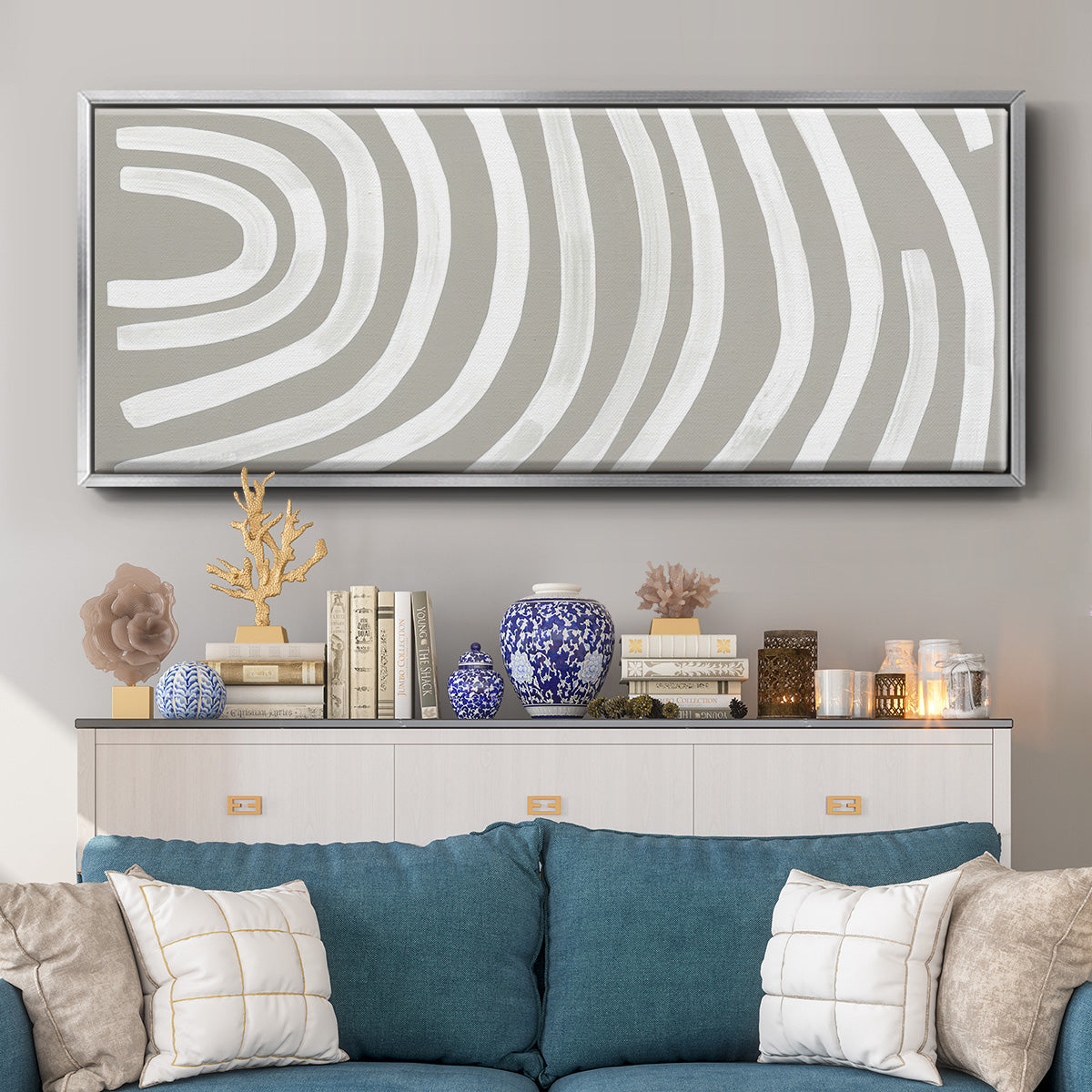 Broken Rainbow II - Floater Framed Canvas Print