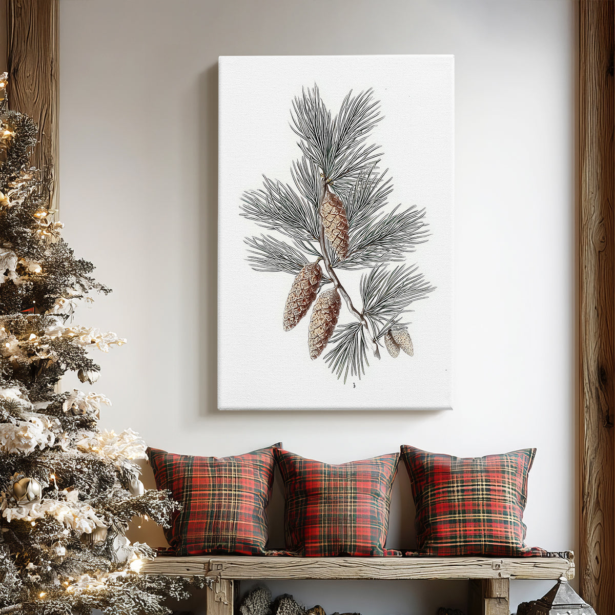 Frostlit Star Hearth - Canvas Art Print