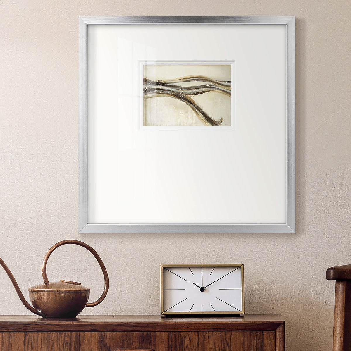 Catching a Metallic Wave- Premium Framed Print Double Matboard