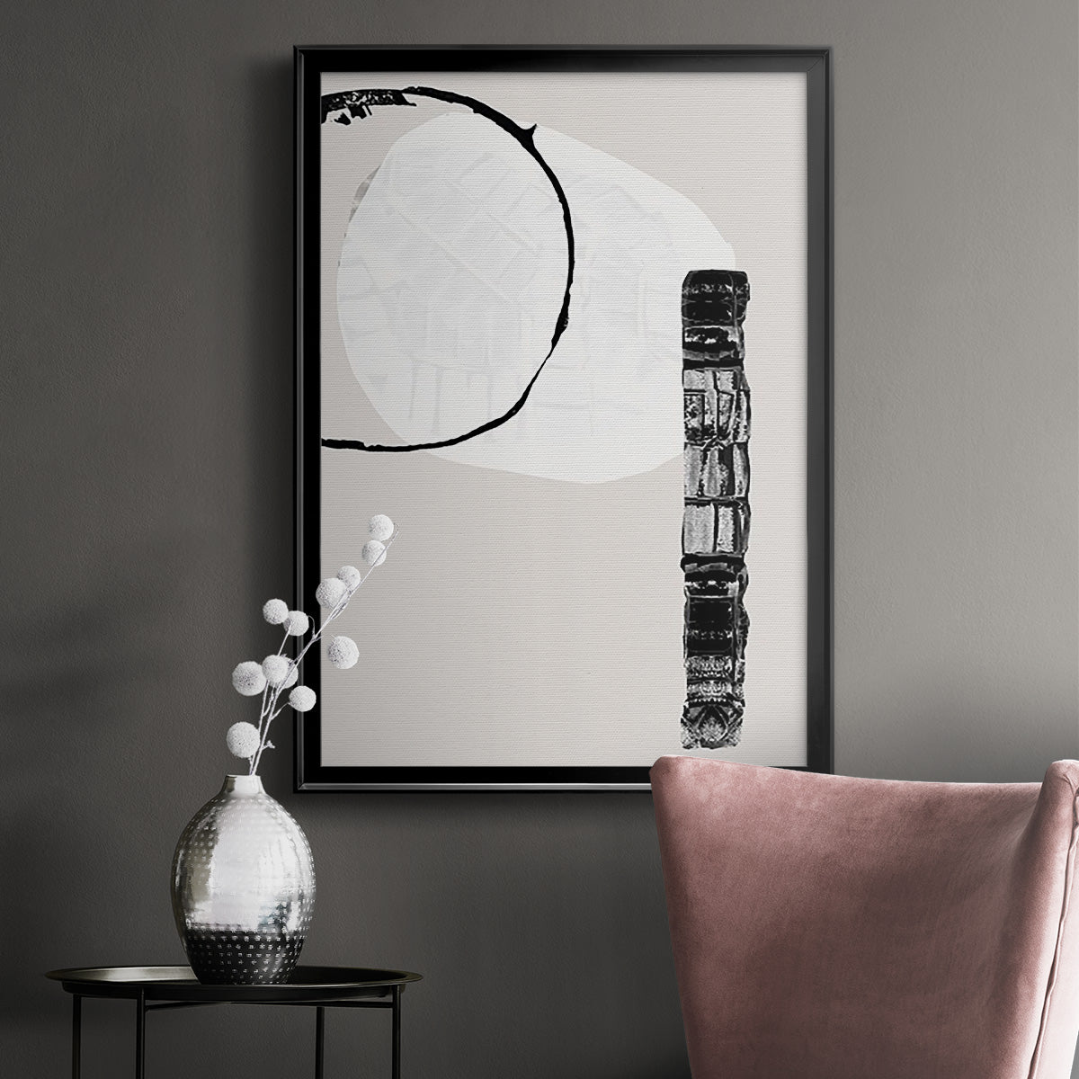 Zen Shapes II - Modern Framed Canvas Print