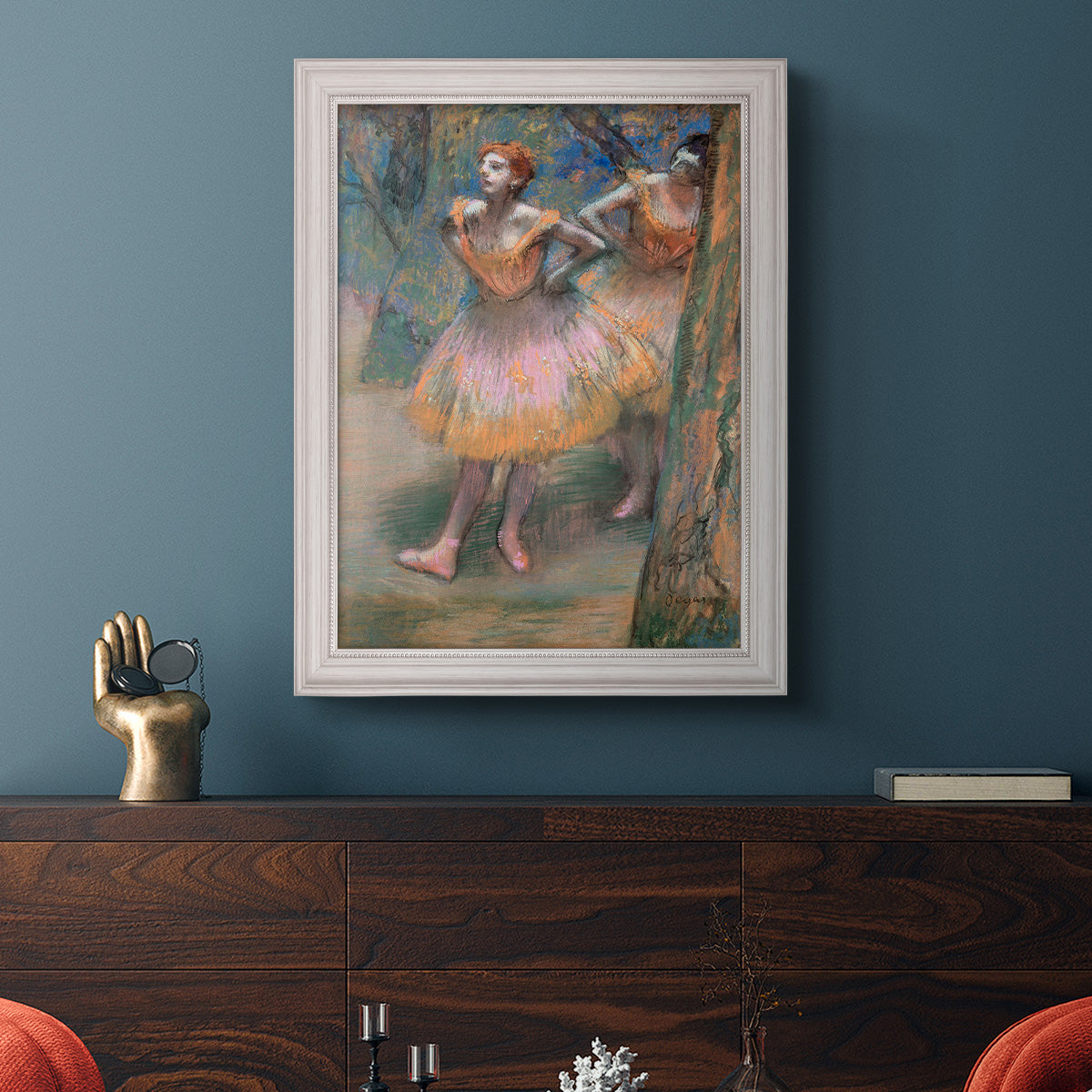 Two Dancers - Ornate Framed Canvas Print