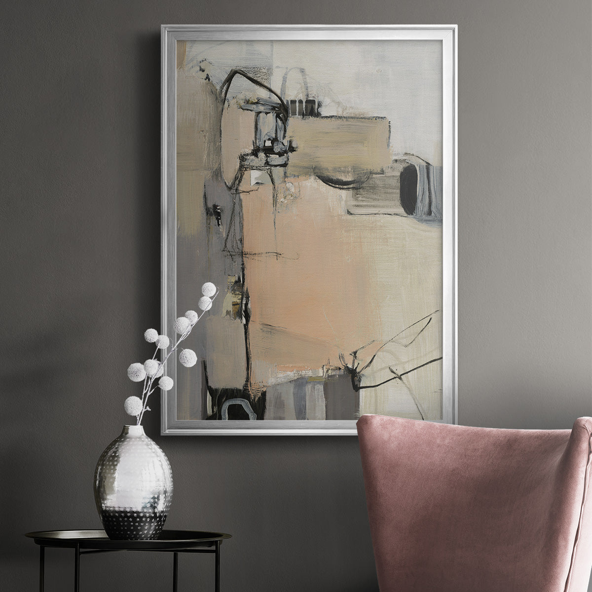 Sandstone - Modern Framed Canvas Print