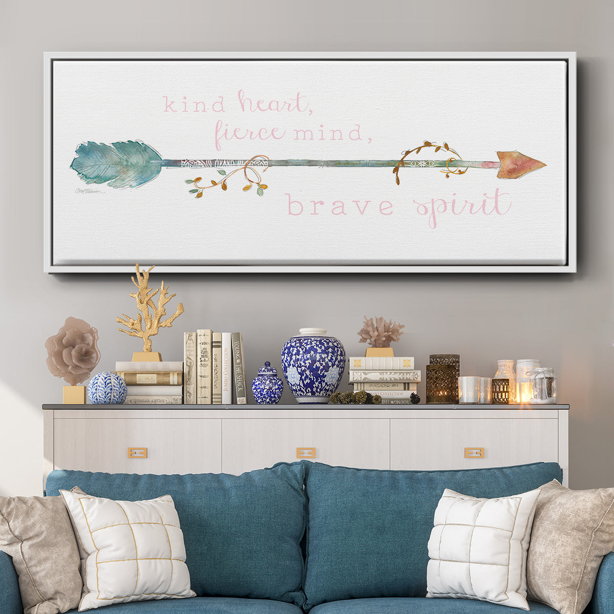 Brave Spirit - Floater Framed Canvas Print