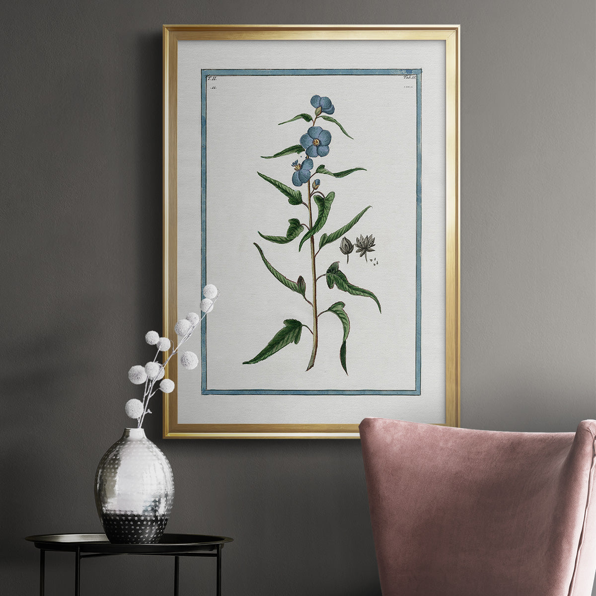 Shabby Chic Botanical I - Modern Framed Canvas Print