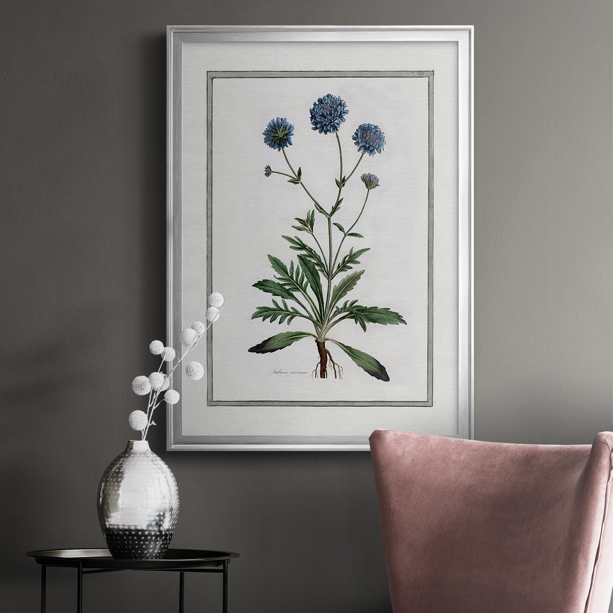 Soft Botanical II - Modern Framed Canvas Print