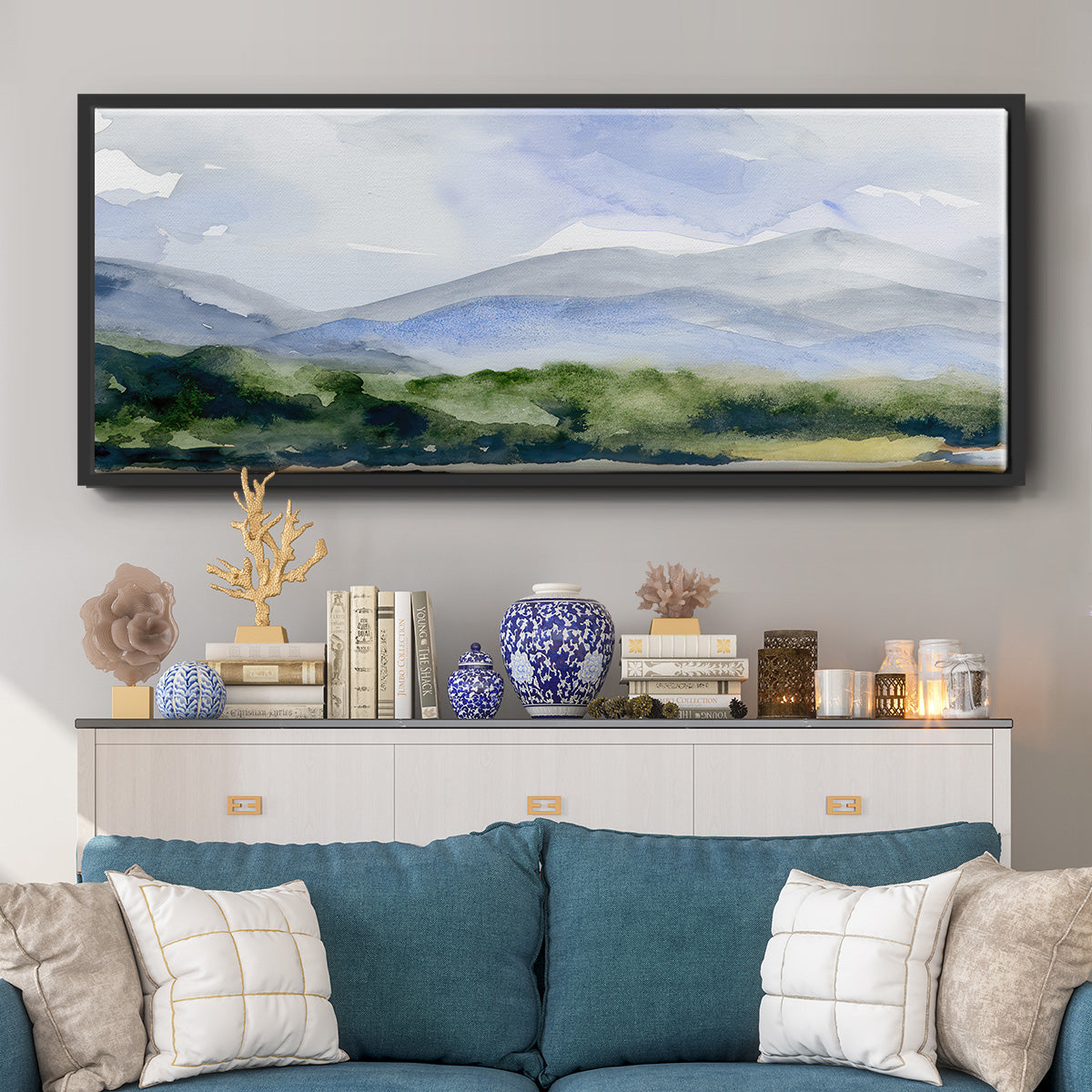 Blue Ridge II - Floater Framed Canvas Print