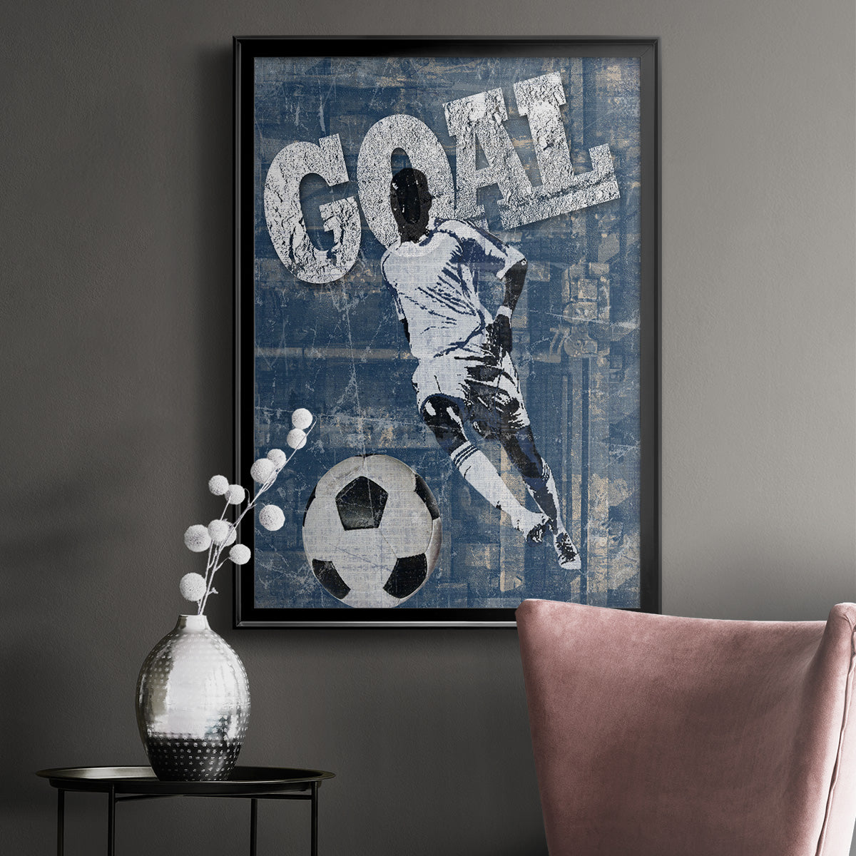 Goal Scorer - Modern Framed Canvas Print