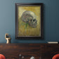 Profile skull study artwork by Vincent van Gogh in an ornate black frame with gilded inner detail displayed in a dark-toned interior setting.