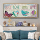 Dance Love Sing - Floater Framed Canvas Print