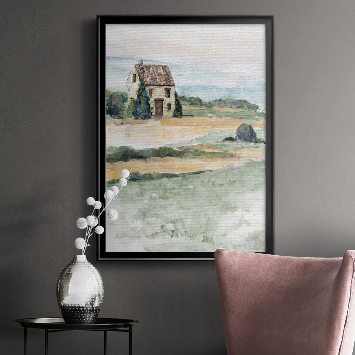 On the Countryside I - Modern Framed Canvas Print