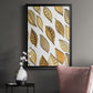 Patterned Leaf Shapes II - Modern Framed Canvas Print