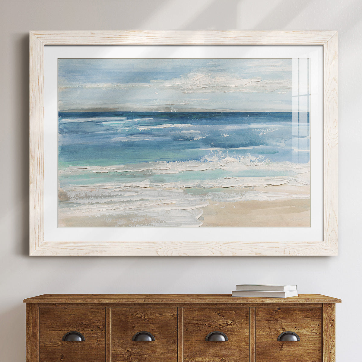 Ocean Waves I - Barnwood Framed Art Print