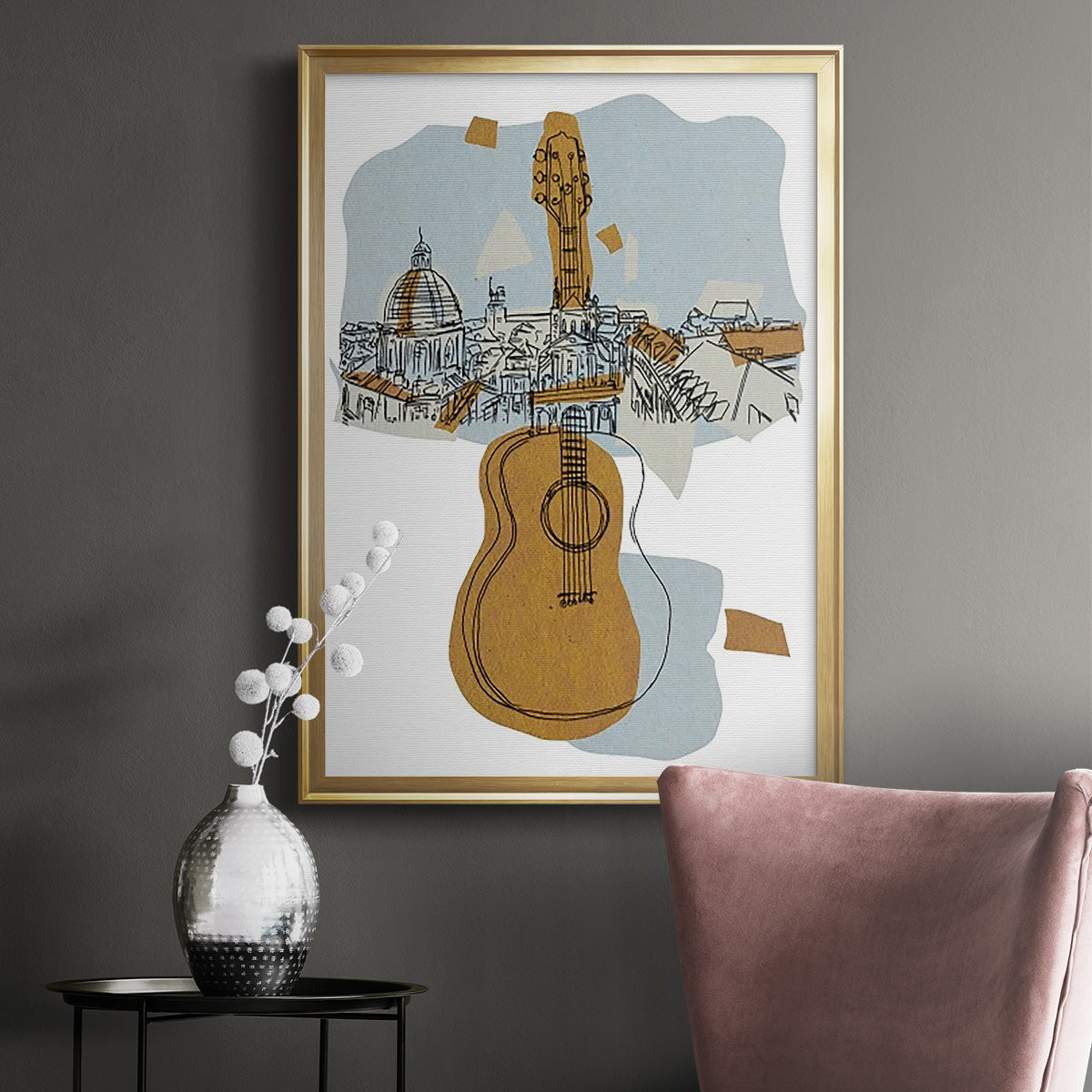 Rehearsal III - Modern Framed Canvas Print