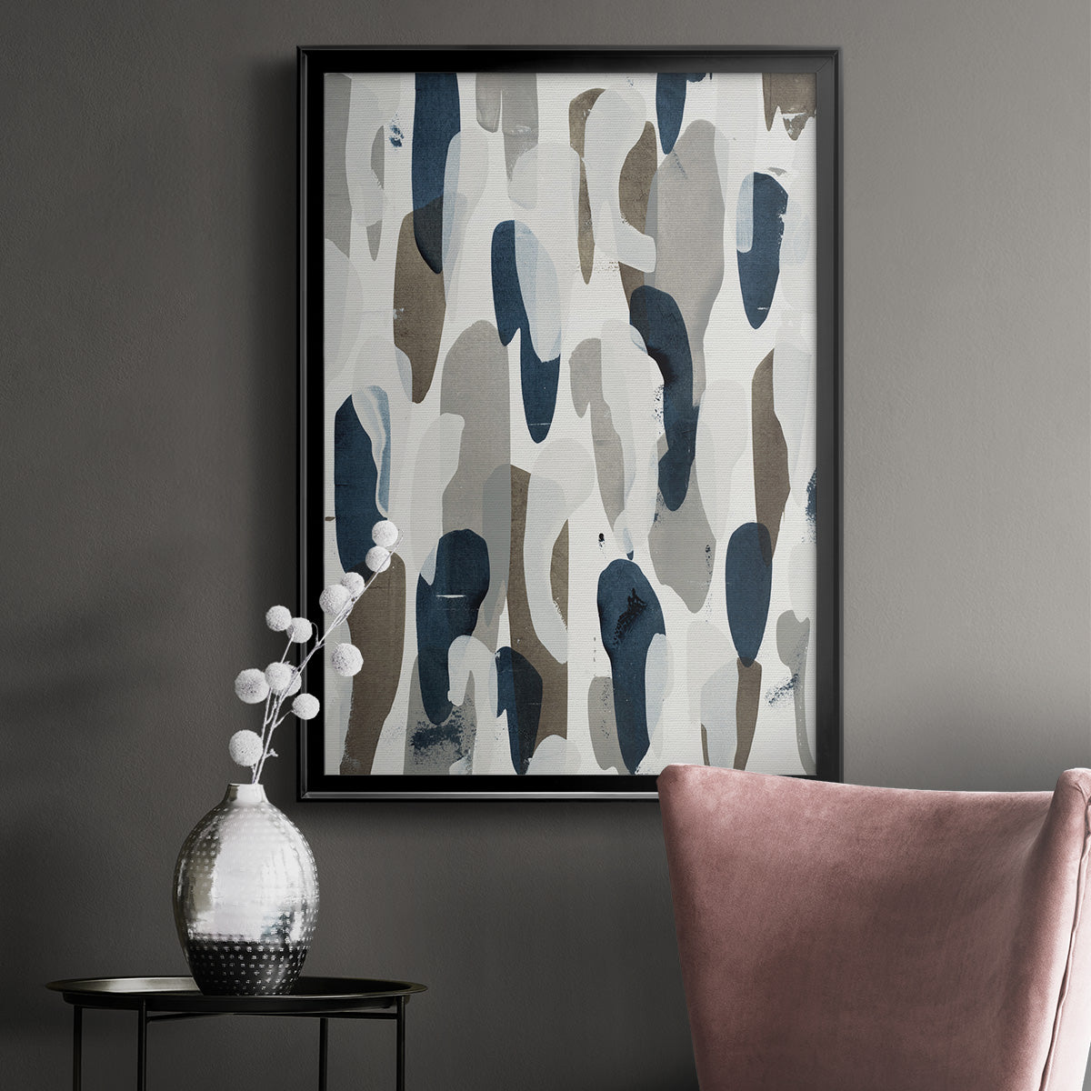 River's Run - Modern Framed Canvas Print