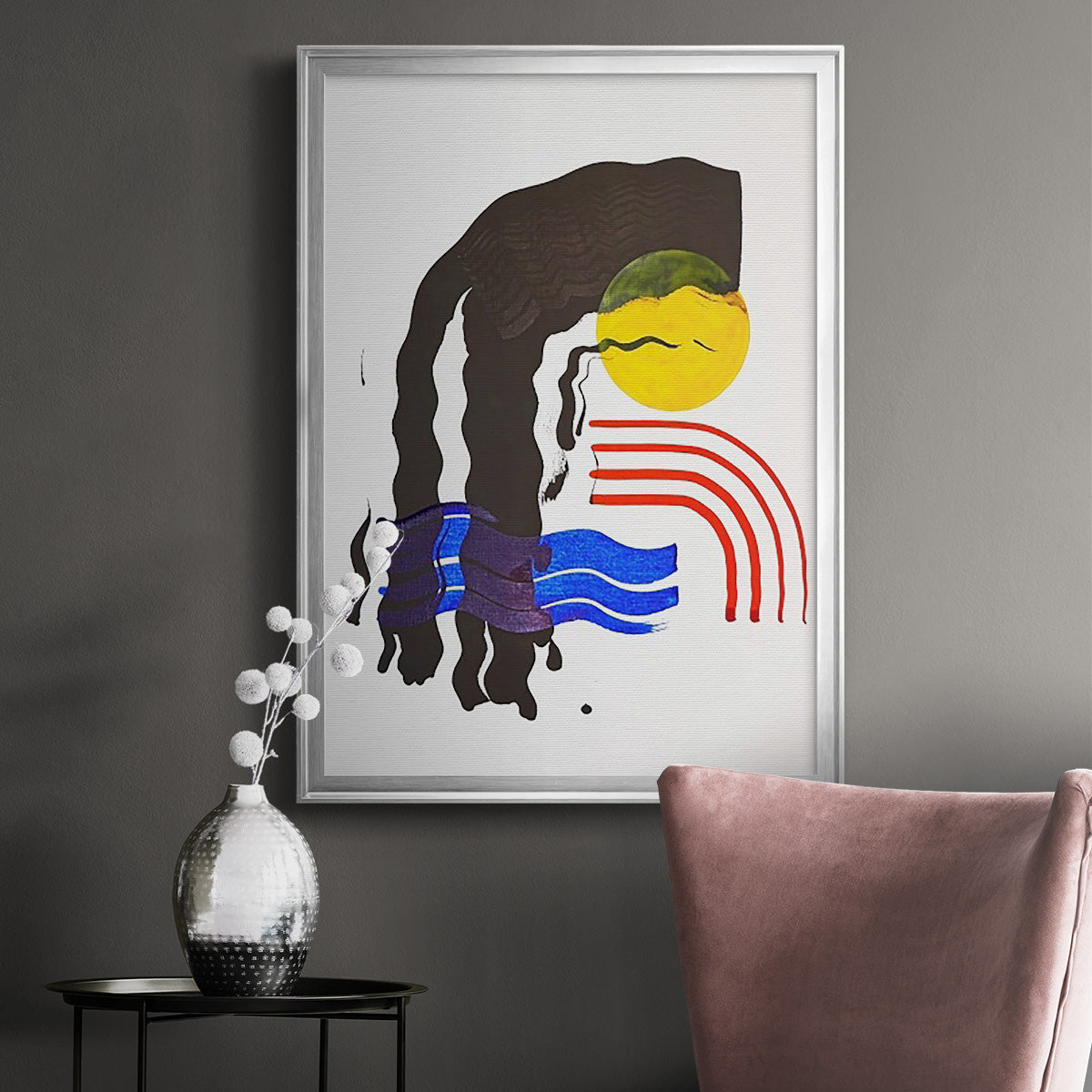 Shifting I - Modern Framed Canvas Print
