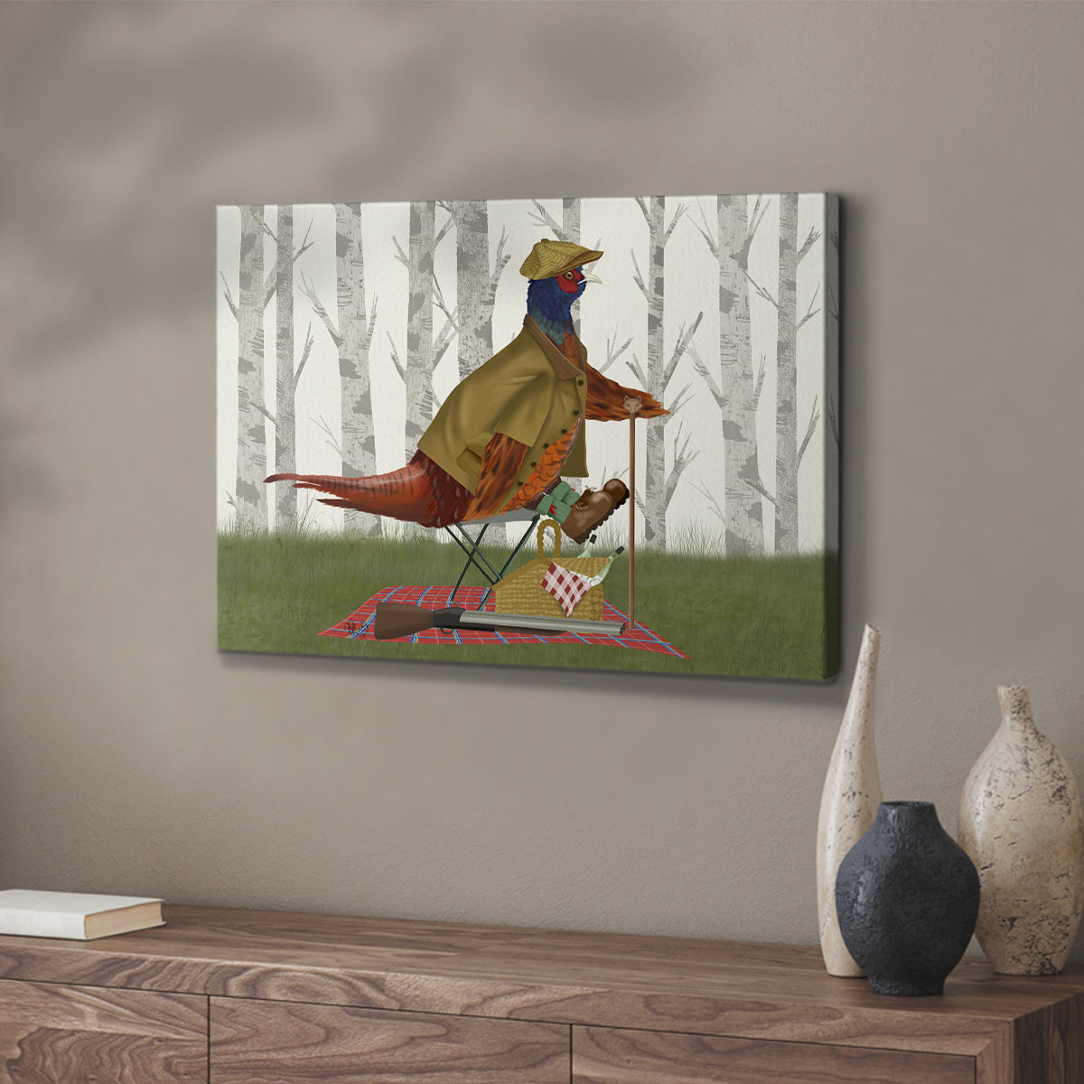 Pheasant Shooting Party 4 - Canvas Art Print