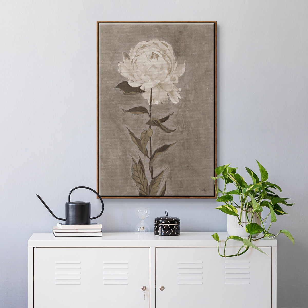 Pretty as a Peony I - Framed Premium Gallery Wrapped Canvas L Frame - Ready to Hang