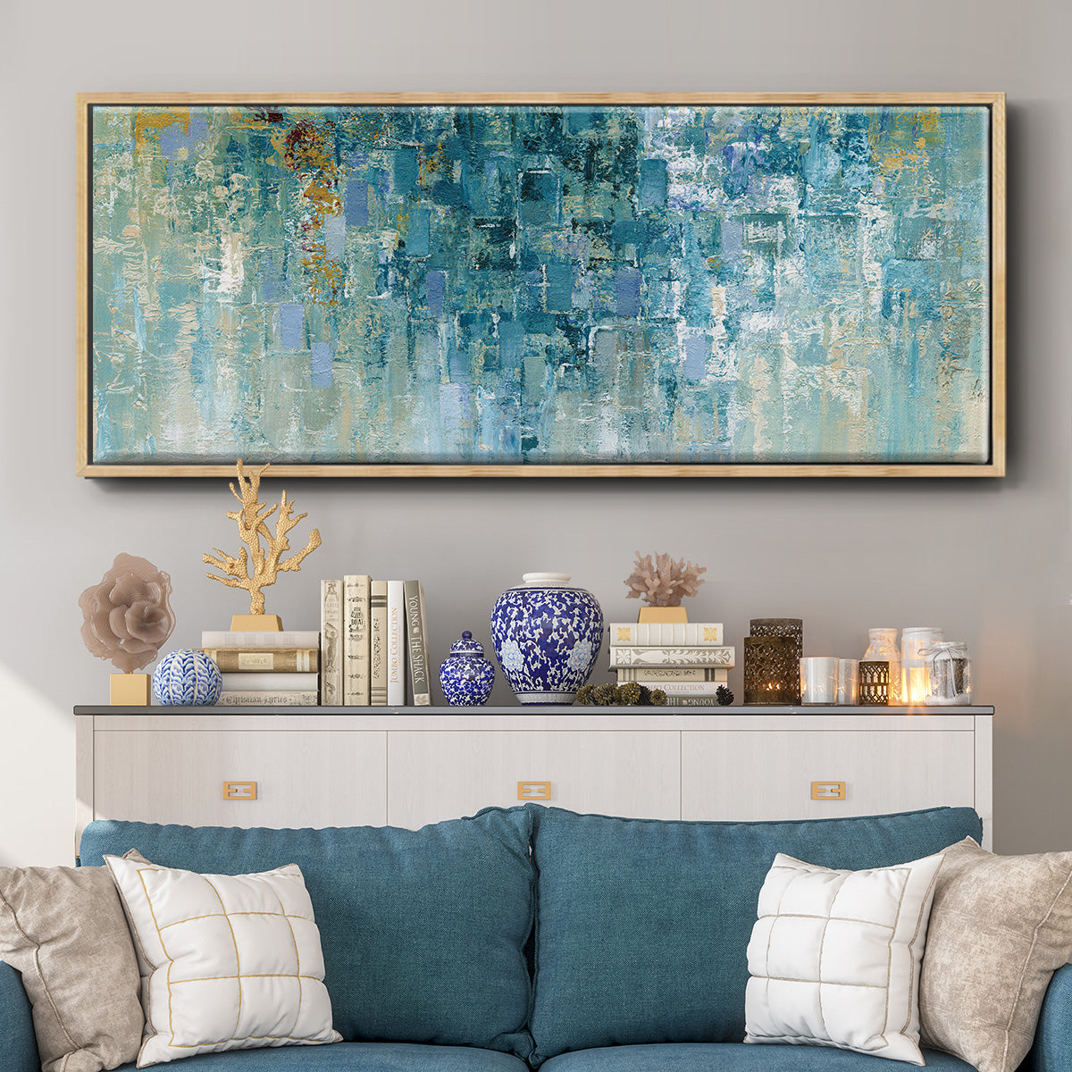 I Love the Rain - Floater Framed Canvas Print