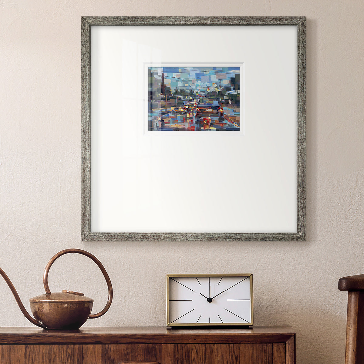 Red Traffic- Premium Framed Print Double Matboard