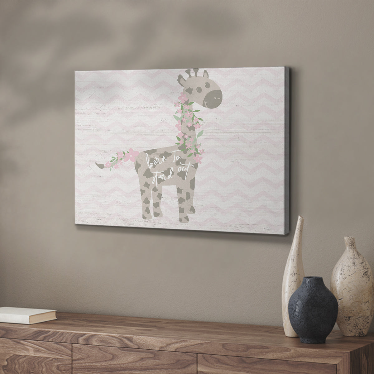 Floral Giraffe - Canvas Art Print