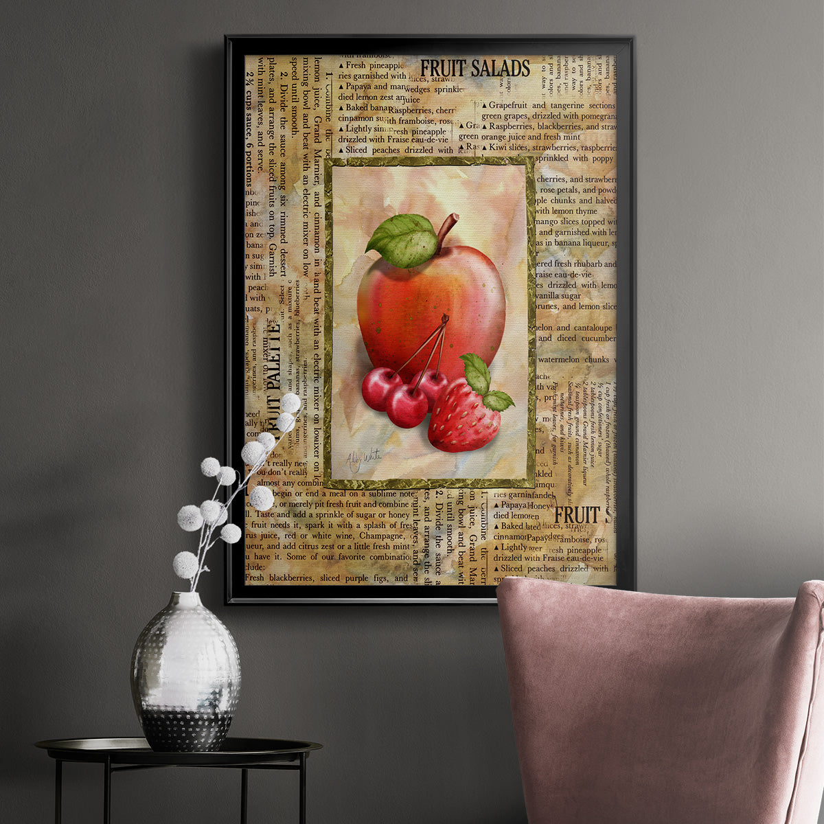Mixed Fruit I - Modern Framed Canvas Print