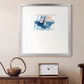 Dancing Blue I Premium Framed Print Double Matboard