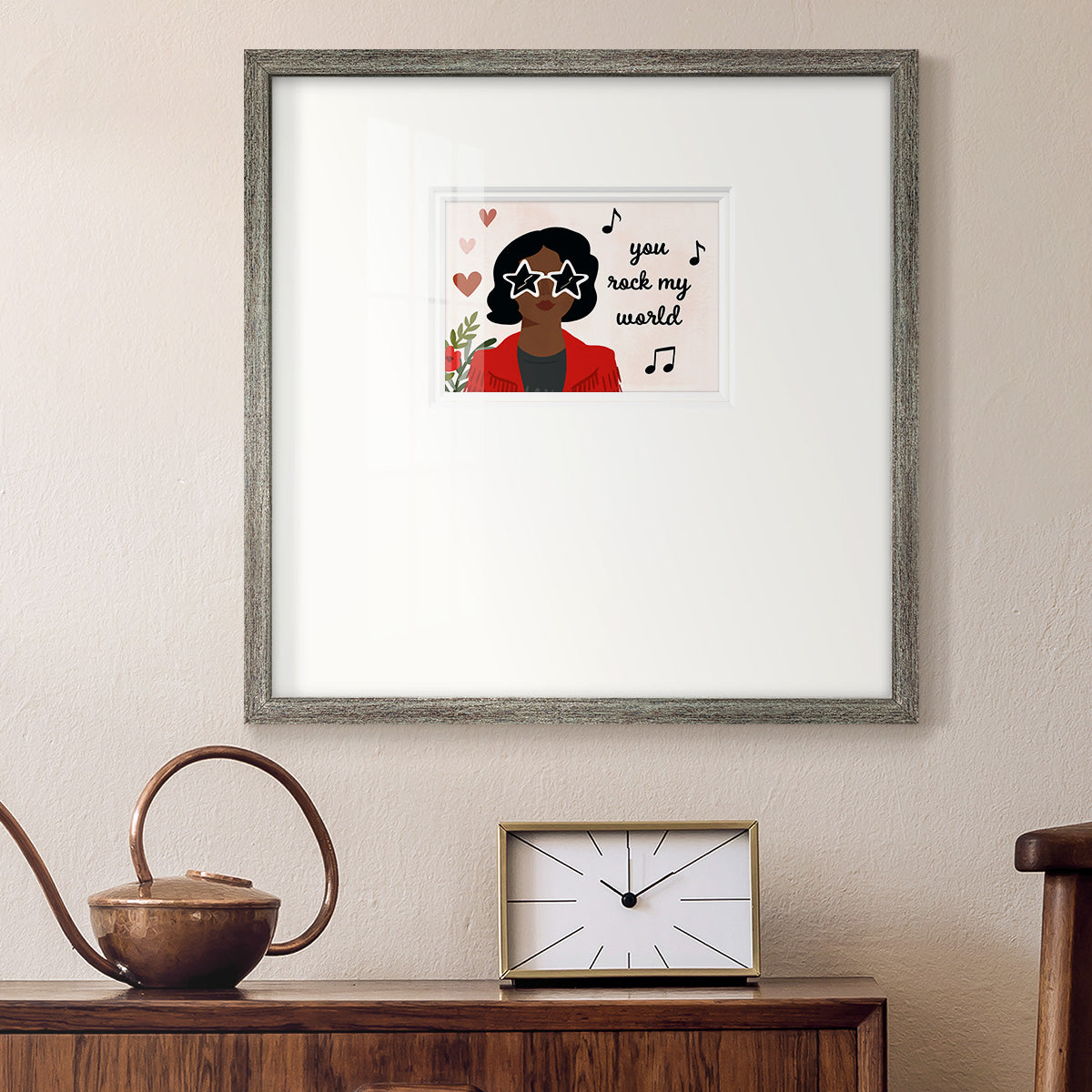 Darling Valentine Collection A - Double Matboard Framed Print