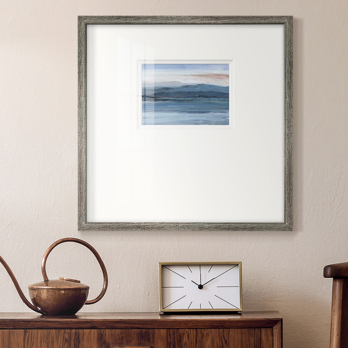 Across The Lake Premium Framed Print Double Matboard